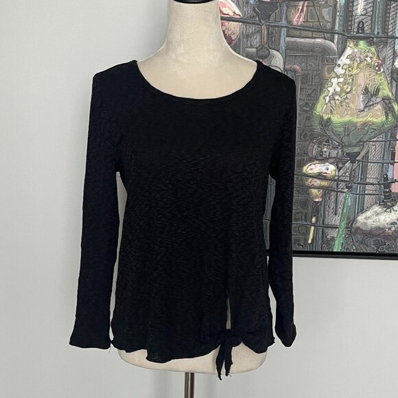 Pebble and Stone Black/Gray Lightweight Sweater S - Picture 1 of 7